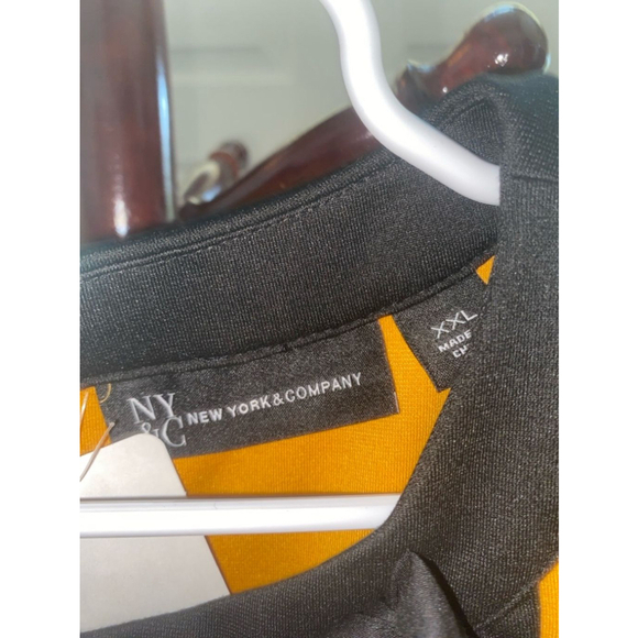 Women's New York & Company Yellow and Black Dress Size XXL - Picture 2 of 8